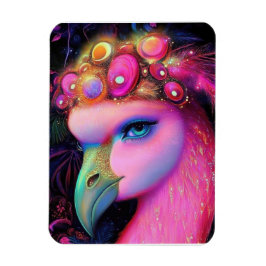 Cosmic Flamingo Queen Magnet