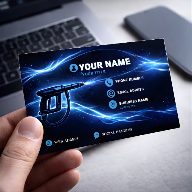 Cosmic Flow Hustrycktvätt för husfasader Magnetiska Visitkort (Skapare uppladdad)