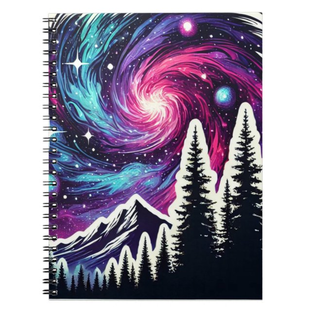 Cosmic Forest: Galaxy Meets Nature Anteckningsbok (Framsidan)