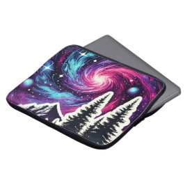 Cosmic Forest: Galaxy Meets Nature Laptop Fodral