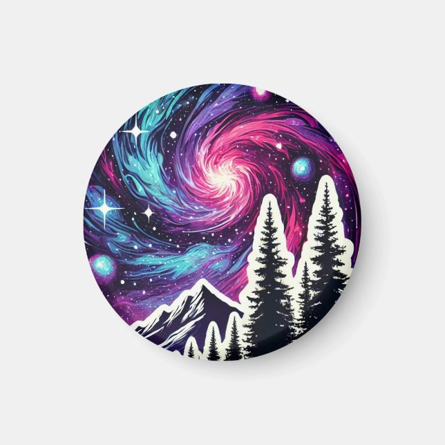 Cosmic Forest: Galaxy Meets Nature Magnet (Framsidan)