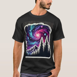 Cosmic Forest: Galaxy Meets Nature T Shirt