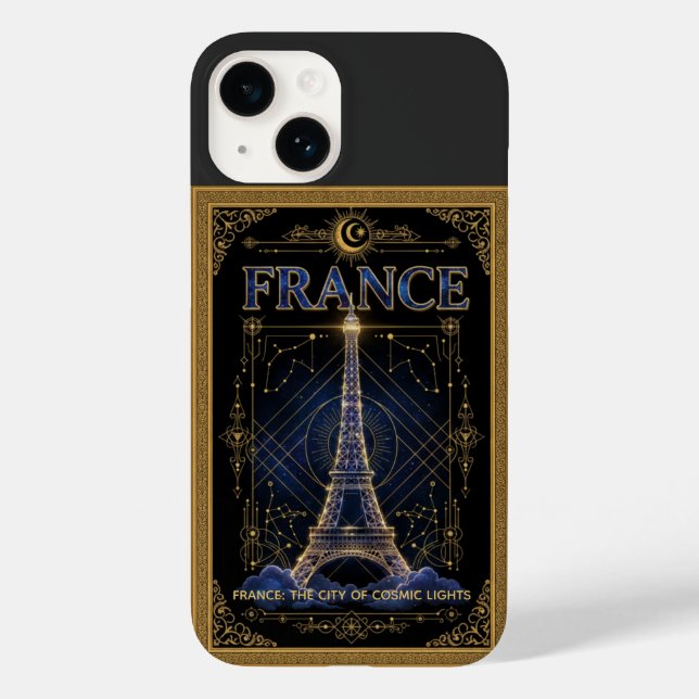 Cosmic France Eiffel Tower Celestial Art (Baksida)