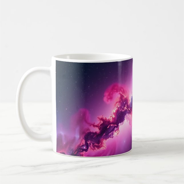 Cosmic Galaxy Art Mug – Deep Space Nebula Design Kaffemugg (Vänster)