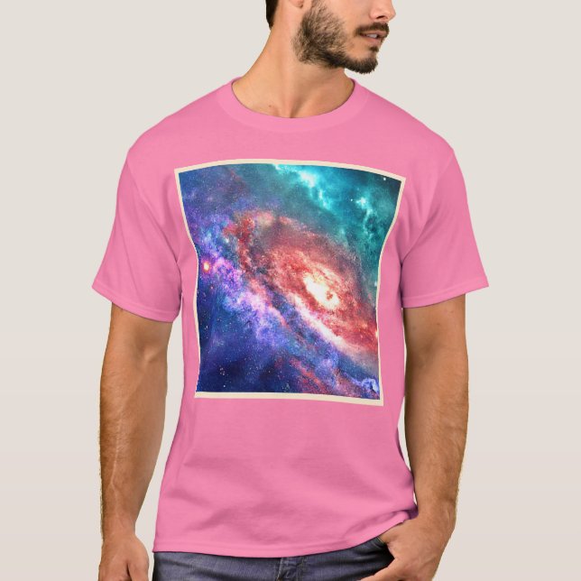 Cosmic Galaxy Dream Art T Shirt (Framsida)