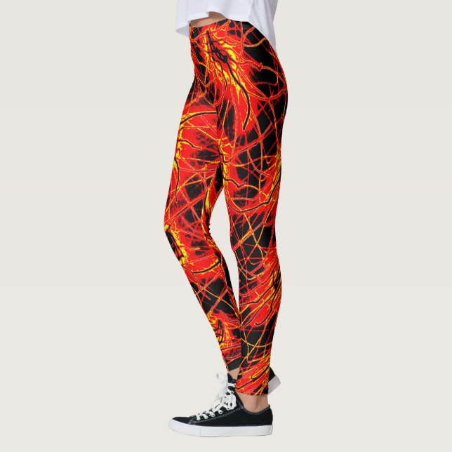 Cosmic Galaxy Leggings – Neon Space Art (Vänster)