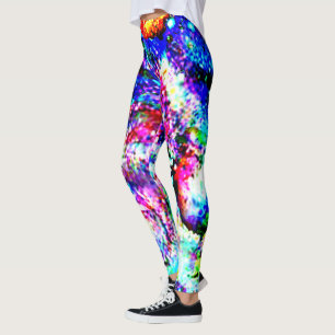 Cosmic Galaxy Mönster Bright Multi Färg Leggings