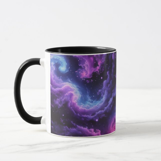 Cosmic Galaxy Nebula Abstract Space Art Design Mugg (Vänster)