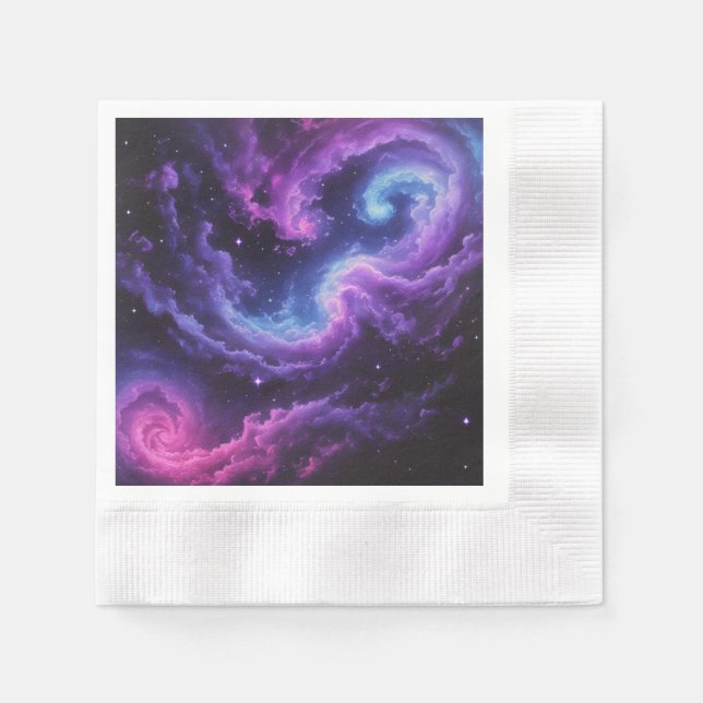 Cosmic Galaxy Nebula Abstract Space Art Design Pappersservett (Framsidan)