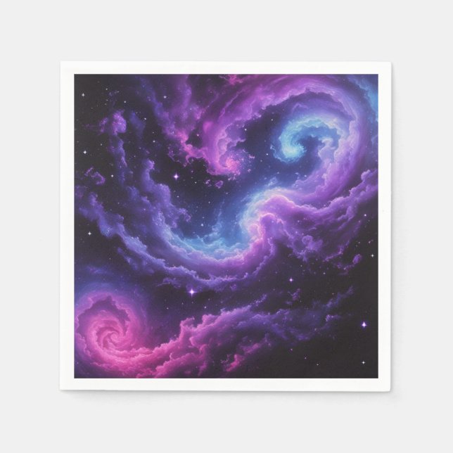 Cosmic Galaxy Nebula Abstract Space Art Design Pappersservett (Framsidan)