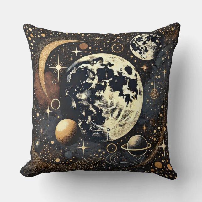 Cosmic Galaxy Pillow - kelestial Elegance för din Kudde (Framsida)
