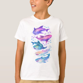 Cosmic Galaxy Sharks T-Shirt