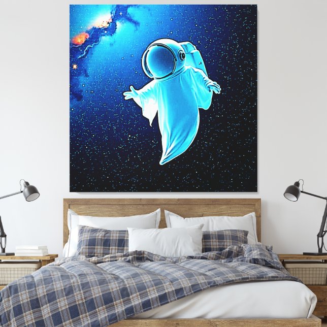 Cosmic Ghost i rymddesign Canvastryck (Insitu (sovrum))