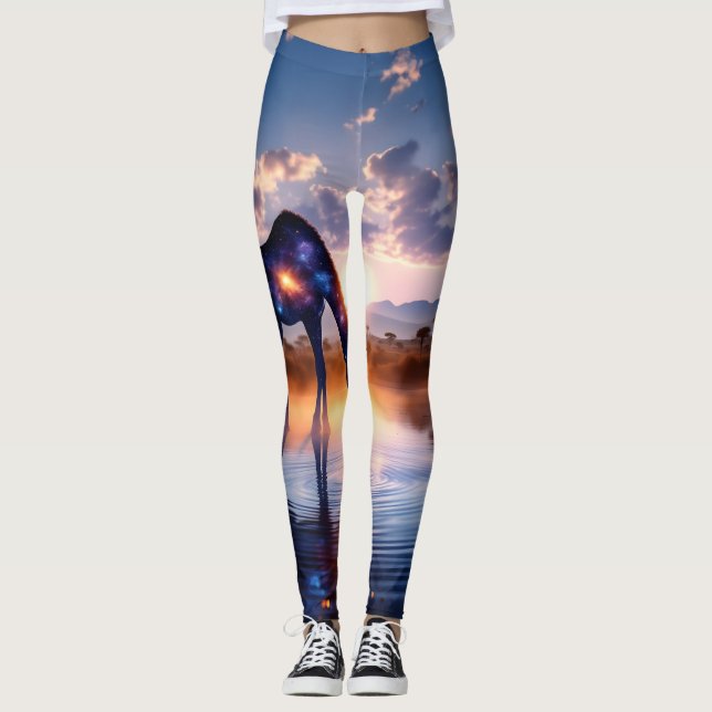Cosmic Giraffe - African Sunset Leggings Tights (Framsida)