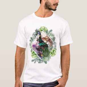 Cosmic Giraffe - Potrait with time Travel, Skull T Shirt