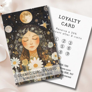 Cosmic Girl Boho Moon Salong Loajalitet Visitkort