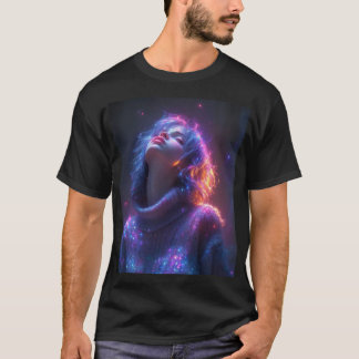 : "Cosmic Glow Graphic Tee - Futuristiska Mode St
