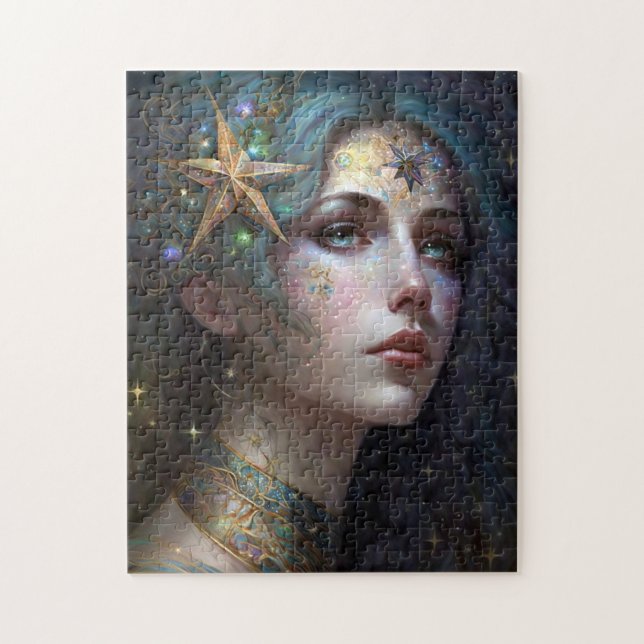 Cosmic Goddess Fantasy Art Jigszle Puzzle Pussel (Vertikal)