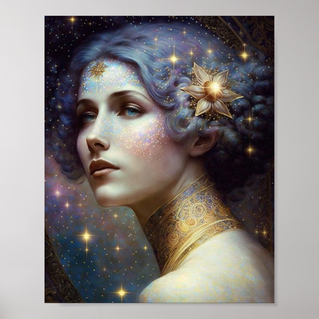 Cosmic Goddess Fantasy Art Poster (Framsidan)