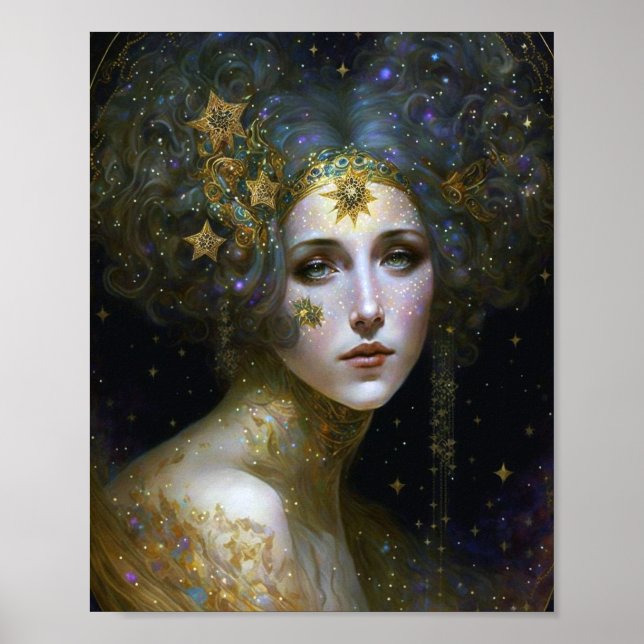 Cosmic Goddess Fantasy Art Poster (Framsidan)