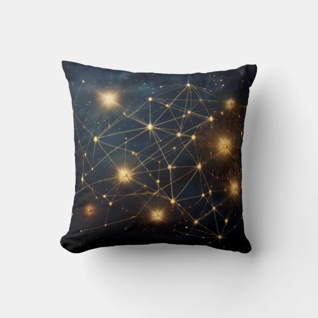 Cosmic Golden Star Network Kudde (Framsida)