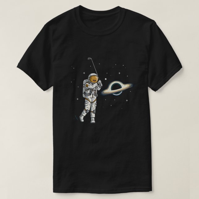 Cosmic Golfer Black Hål Tee Time (Design framsida)
