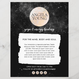 Cosmic Guld Måne Yoga, Life Coach, Astrologer Reklamblad