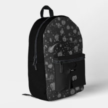 Cosmic Halloween-ryggsäck med Pumpkins och Witch