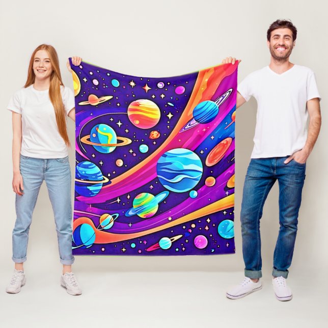 Cosmic Harmony Art Fleecefilt (På plats)
