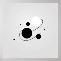 Cosmic Harmony: Black and White Boll Line Circle