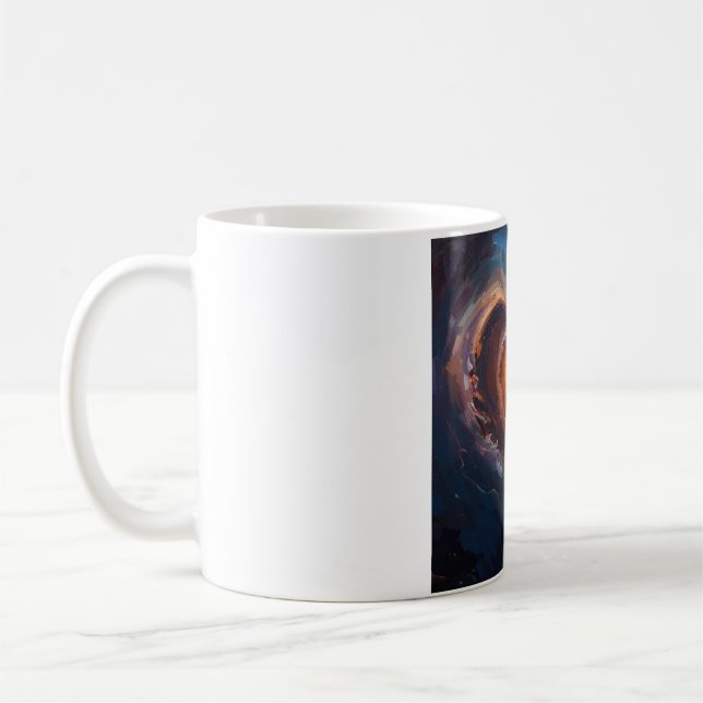 Cosmic Heart Galaxy Love Art – Universum Romantik  Kaffemugg (Vänster)