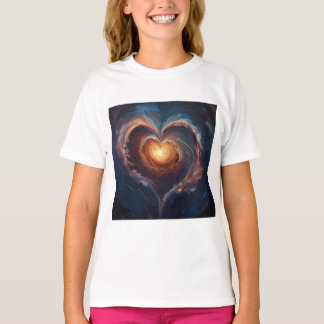 Cosmic Heart Galaxy Love Art – Universum Romantik T Shirt