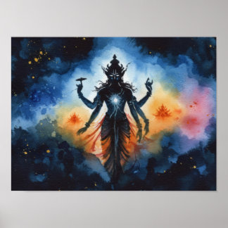 Cosmic Hindu Gudom Poster - Gift for Meditation
