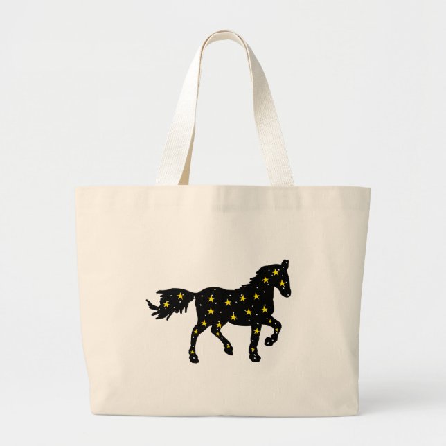 Cosmic Horse Sign Tote Bag Jumbo Tygkasse (Framsidan)