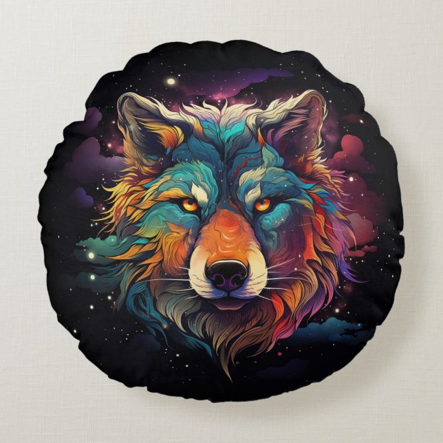 Cosmic Howl Rund Kudde (Framsidan)
