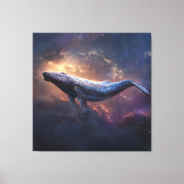 Cosmic Humpback Whale Canvastryck