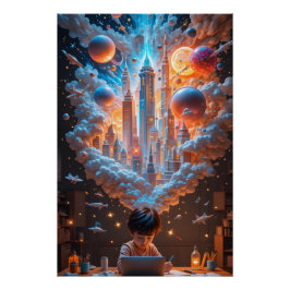 Cosmic Imagination Scene Perfect Poster