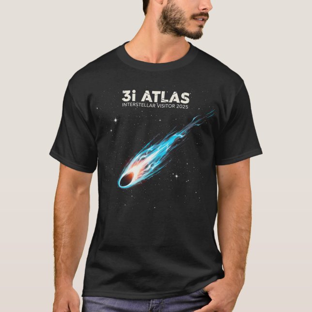 Cosmic Interstellar Comet Atlas Visitor 2025 Space T Shirt (Framsida)