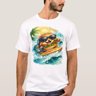 Cosmic Island Burger T-Shirt | Rolig Rymdmat Ar
