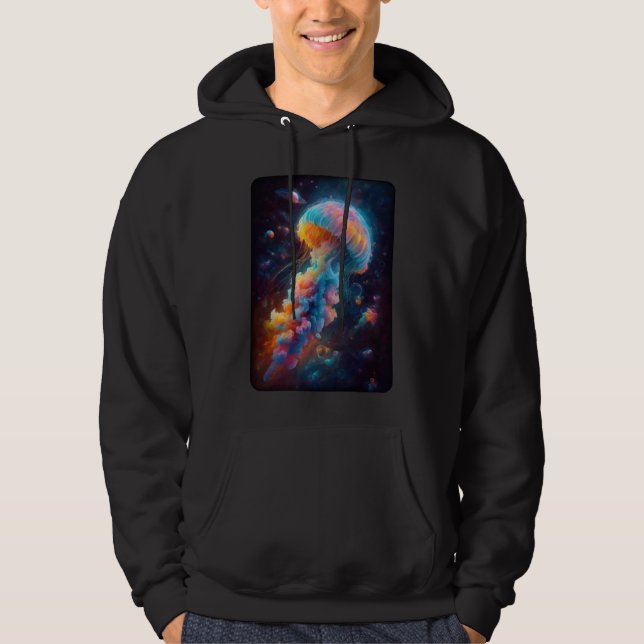 Cosmic Jellyfish Artwork Hoodie (Framsida)