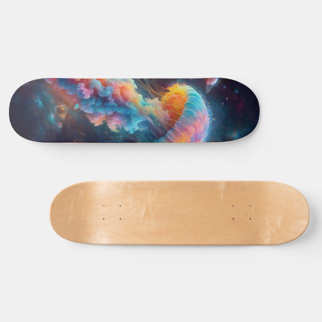 Cosmic Jellyfish Artwork Mini Skateboard Bräda 18,5 Cm (Horz)