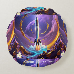 "Cosmic Journey In" Rund Kudde