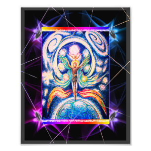 Cosmic Juggler Fantasy art Fototryck