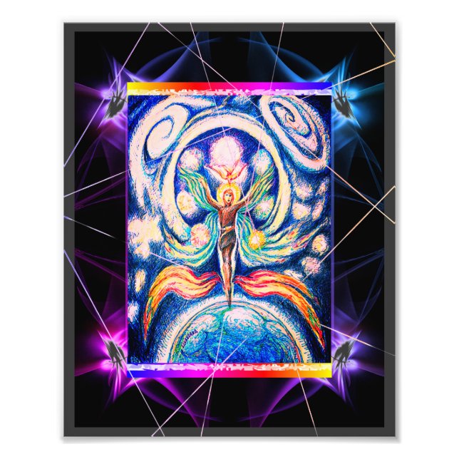Cosmic Juggler Fantasy art Fototryck (Framsidan)