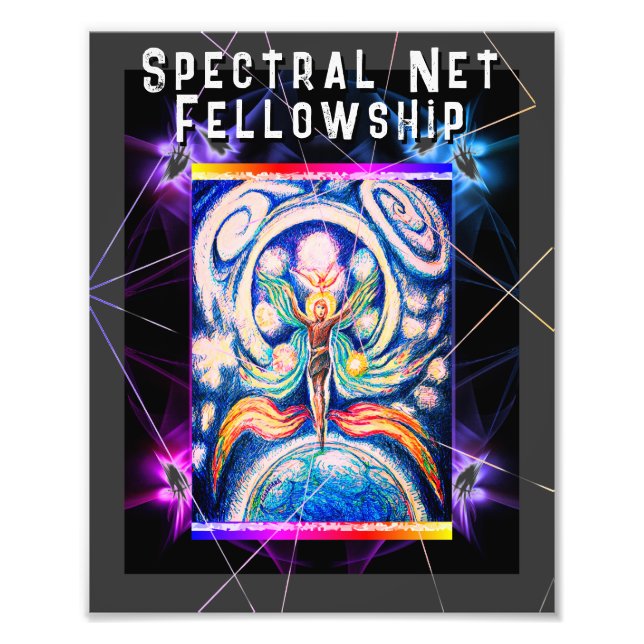 Cosmic Juggler Spectral Net Fellowship Fototryck (Framsidan)