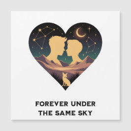 Cosmic Kärlek Story Heart med Älskare och Fox Art