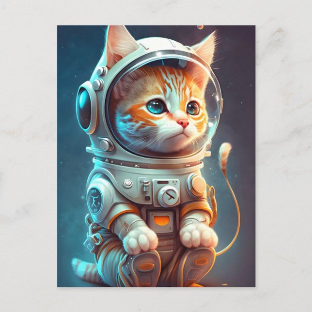 Cosmic Kattunge Vykort (Framsida)