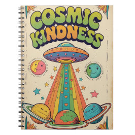 Cosmic Kindness Spiral Notebook | Cute Space Anteckningsbok