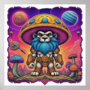 Cosmic Lejon Warrior Poster
