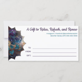 Cosmic Lila Boho Mandala Gift Card